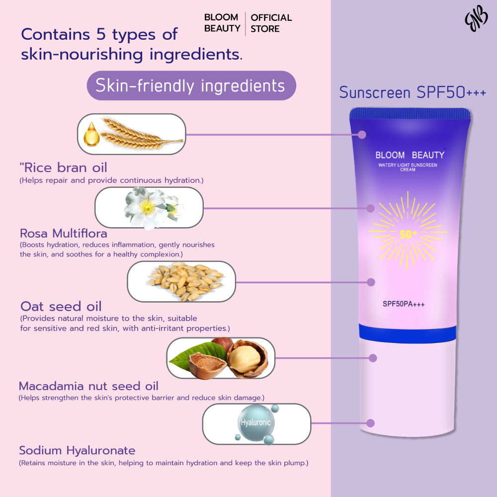 Bloom Beauty Watery Light Sunscreen Cream