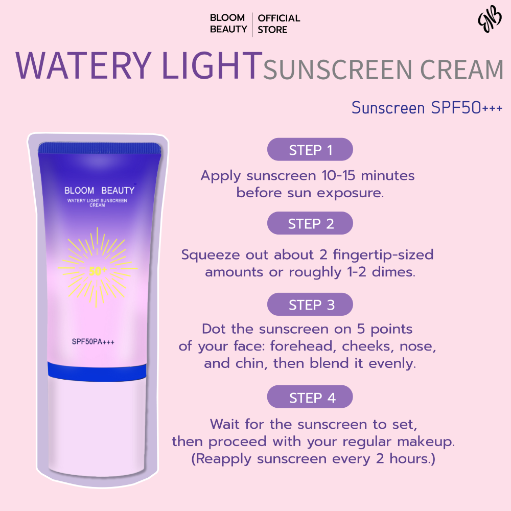 Bloom Beauty Watery Light Sunscreen Cream